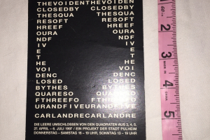 Carl Andre Piece 7 April 21 1997